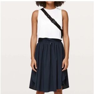 navy lululemon flare twirl midi skirt